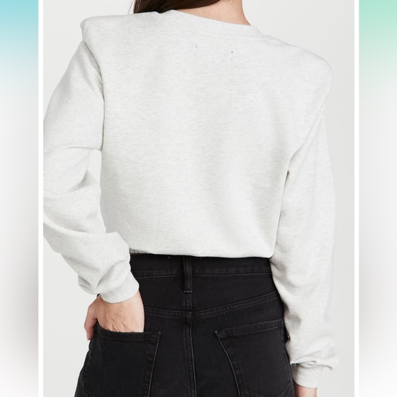 NWT [BLANKNYC] womens Cropped Basic Sweatshirt With Elastic Waistband - Picture 5 of 9